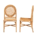 bali & pari Oxford Round Back Rattan Dining Chair Set of 2 - Handwoven Cane Accent Chairs with Open Lattice Design, Natural Wicker Seating for Coastal or Boho Dining Rooms - BSOOxford-Light Honey Rattan-DC
