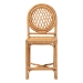 bali & pari Oxford Round Back Rattan Counter Stool - Handwoven Cane Counter Height Chair with Open Lattice Design, Natural Wicker Coastal Kitchen Island Seating - BSOOxford-Light Honey Rattan-CS
