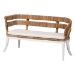 bali & pari Ubud Seagrass Dining Nook Set with Wood Dining Table and Cushioned L-Shaped Bench - Coastal Farmhouse Breakfast Corner Furniture Set for Kitchen or Dining Room, 3-Piece - BSOUbud/RH7006-3PC Dining Set
