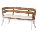 bali & pari Ubud Seagrass Dining Nook Set with Mahogany Wood Frame - L-Shaped Rattan Accent Corner Bench for Kitchen or Dining Room, 2-Piece - BSOUbud-Natural Seagrass Rattan-2PC Bench Set