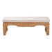 bali & pari Abena Ming Style Natural Rattan Bench with Cushion - Boho Chic Accent Seating for Entryway, Bedroom, or Living Room - BSOAbena-Light Honey Wicker/Rattan-Bench