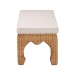bali & pari Abena Ming Style Natural Rattan Bench with Cushion - Boho Chic Accent Seating for Entryway, Bedroom, or Living Room - BSOAbena-Light Honey Wicker/Rattan-Bench