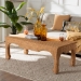 bali & pari Abena Ming Style Rattan Coffee Table - Rectangular Boho Chic Accent Table for Living Room, Family Room, or Sunroom - BSOAbena-Light Honey Wicker/Rattan-Coffee Table