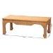 bali & pari Abena Ming Style Rattan Coffee Table - Rectangular Boho Chic Accent Table for Living Room, Family Room, or Sunroom - BSOAbena-Light Honey Wicker/Rattan-Coffee Table