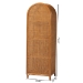 bali & pari Paloma Arched Rattan Accent Cabinet with Shelves - Handwoven Cane Display Unit with Door, Boho Chic Decorative Furniture Piece for Living Room Entryway or Sunroom - BSOAyou-Light Honey Rattan-Tall Cabinet