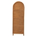bali & pari Paloma Arched Rattan Accent Cabinet with Shelves - Handwoven Cane Display Unit with Door, Boho Chic Decorative Furniture Piece for Living Room Entryway or Sunroom - BSOAyou-Light Honey Rattan-Tall Cabinet