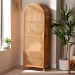 bali & pari Paloma Arched Rattan Accent Cabinet with Shelves - Handwoven Cane Display Unit with Door, Boho Chic Decorative Furniture Piece for Living Room Entryway or Sunroom - BSOAyou-Light Honey Rattan-Tall Cabinet