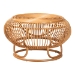 bali & pari Adeola Round Lantern-Shaped Rattan Coffee Table - Handcrafted Coastal Boho Style Centerpiece for Living Room, Den, or Sunroom - BSOAdeola-Light Honey Rattan Coffee Table