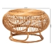 bali & pari Adeola Round Lantern-Shaped Rattan Coffee Table - Handcrafted Coastal Boho Style Centerpiece for Living Room, Den, or Sunroom - BSOAdeola-Light Honey Rattan Coffee Table