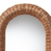 bali & pari Brisia Arched Rattan Wall Mirror - Handwoven Wicker Framed Mirror for Entryway, Living Room, or Bedroom, Natural - BSOF247-FT6-Mirror