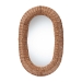 bali & pari Brisia Oval Rattan Wall Mirror - Handwoven Wicker Framed Mirror for Entryway, Living Room, or Bedroom, Natural