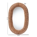 bali & pari Brisia Oval Rattan Wall Mirror - Handwoven Wicker Framed Mirror for Entryway, Living Room, or Bedroom, Natural - BSOF247-FT7-Mirror