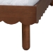 Baxton Studio Orianthe Scalloped Platform Bed with Woven Rattan Headboard - Solid Wood Bed Frame with Curved Edge Design, Modern Minimalist Bedroom Furniture, Queen Size - BSOMG9811/0245-Walnut Rattan-Queen