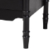Baxton Studio Marisela Black Wood Nightstand with Gold Handles - 2-Drawer Bedside Table with Bamboo-Inspired Legs, Modern Transitional Accent Furniture for Bedroom or Guest Room - BSOMG9014-Black 9990-2DW-NS