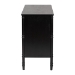 Baxton Studio Marisela Black Wood Dresser with Drawers - Bamboo-Inspired Legs and Brass Handles, 6-Drawer Modern Transitional Bedroom Storage Unit - BSOMG9014-Black 9990-6DW-Dresser