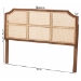Baxton Studio Hermine Bamboo Woven Headboard - Solid Wood Bed Backrest Panel with Curved Top, Boho Coastal Bed Accent, Queen Size - BSOHermine-HRN20-Headboard Queen