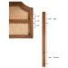 Baxton Studio Hermine Bamboo Woven Headboard - Solid Wood Bed Backrest Panel with Curved Top, Boho Coastal Bed Accent, Queen Size - BSOHermine-HRN20-Headboard Queen
