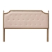 Baxton Studio Lourdes Upholstered Headboard with Solid Wood Frame - Tufted Backrest Panel with Curved Top, Elegant Bedroom Decor, Queen Size - BSOLouvre-Light Beige-Headboard Queen