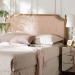 Baxton Studio Lourdes Upholstered Headboard with Solid Wood Frame - Tufted Backrest Panel with Curved Top, Elegant Bedroom Decor, Queen Size - BSOLouvre-Light Beige-Headboard Queen