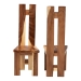 bali & pari Lin Suar Wood Dining Chair Set of 2 - Handcrafted Solid Wood Chair with Natural Grain Pattern, Rustic Modern Accent Seating for Dining Room or Kitchen - BSOLin-Natural/Wooden-DC