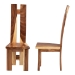 bali & pari Lin Suar Wood Dining Chair Set of 2 - Handcrafted Solid Wood Chair with Natural Grain Pattern, Rustic Modern Accent Seating for Dining Room or Kitchen - BSOLin-Natural/Wooden-DC
