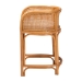 bali & pari Aria Natural Rattan Counter Stool with Backrest and Removable Cushion - Handwoven Cane Counter Height Seating for Kitchen Island or Dining Area - BSOAnia-Light Honey/Rattan-CS