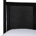 Baxton Studio Marisela 4-Piece Black Bedroom Set - Canopy Bed with Synthetic Rattan Headboard, Matching Dresser and Two Nightstands, Modern Transitional Wood Bedroom Furniture Collection, Queen - BSOJabari-Black-Queen 4PC Bedroom Set