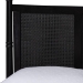 Baxton Studio Marisela Canopy Bed with Synthetic Rattan Headboard - Black Wood Bed Frame with Bamboo-Inspired Posts, Modern Transitional Bedroom Accent Furniture, Queen Size - BSOMG0246-2-Black-Queen-Canopy Bed