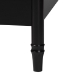 Baxton Studio Marisela Canopy Bed with Synthetic Rattan Headboard - Black Wood Bed Frame with Bamboo-Inspired Posts, Modern Transitional Bedroom Accent Furniture, Queen Size - BSOMG0246-2-Black-Queen-Canopy Bed