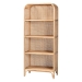bali & pari Chusi Natural Rattan Decorative Shelf - Handwoven Cane Display Unit with Arched Top, Boho Coastal Storage Rack for Living Room or Bedroom
