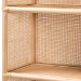 bali & pari Chusi Natural Rattan Decorative Shelf - Handwoven Cane Display Unit with Arched Top, Boho Coastal Storage Rack for Living Room or Bedroom - BSOChusi-Natural/Rattan-Shelf