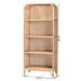 bali & pari Chusi Natural Rattan Decorative Shelf - Handwoven Cane Display Unit with Arched Top, Boho Coastal Storage Rack for Living Room or Bedroom - BSOChusi-Natural/Rattan-Shelf