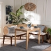 bali & pari Okinawa 3-Piece Dining Nook Set - L-Shaped Rattan Corner Benches with Cushions and Solid Wood Rectangular Table, Boho Coastal Breakfast Banquette for Kitchen or Dining Area - BSOOkinawa-Light Honey/Light Brown-3PC Dining Set