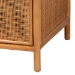 bali & pari Sampit Natural Rattan 4-Drawer Storage Cabinet - Handwoven Cane Displaying Unit with Rounded Frame, Boho Coastal Accent Furniture for Hallway, Living room or Bathroom - BSOSAMPIT-Light Honey Rattan-Cabinet