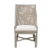 bali & pari Bella Rattan Dining Chair with Cushion - Handwoven Wicker Accent Side Chair with High Backrest, Coastal Boho Seating for Kitchen or Dining Area, French Grey - BSOBella-French Grey/Rattan-DC