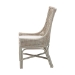 bali & pari Bella Rattan Dining Chair with Cushion - Handwoven Wicker Accent Side Chair with High Backrest, Coastal Boho Seating for Kitchen or Dining Area, French Grey - BSOBella-French Grey/Rattan-DC