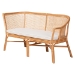 bali & pari Aara 3-Piece Natural Rattan Dining Nook Set - L-Shaped Corner Bench with Cushions and Round Pedestal Wicker Table, Handwoven Boho Coastal Breakfast Banquette for Kitchen or Sunroom - BSOAdele/Braided-3PC Dining Set
