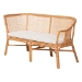 bali & pari Adede 2-Piece Natural Rattan Corner Bench Set - Handwoven Wicker L-Shaped Dining Nook Seating with Cushions, Boho Coastal Style Banquette for Kitchen, Dining or Sunroom - BSOAdede-Light Honey Rattan-2PC Bench Set