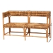 bali & pari Adisa Natural Rattan Bench - Handcrafted Banquette with Woven Seagrass Seat and Back, Coastal Boho Accent Seating for Entryway, Dining or Living Room - BSOAdisa-Light Honey Rattan-Bench