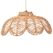 bali & pari Neorah Natural Rattan Pendant Lampshade - Coastal Boho Ceiling Light Cover with Handcrafted Petal Shape