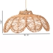 bali & pari Neorah Natural Rattan Pendant Lampshade - Coastal Boho Ceiling Light Cover with Handcrafted Petal Shape - BSOF247-FT12-Lamp Shade