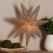 bali & pari Idriya Handwoven Jute Pendant Lampshade - Star-Shaped Natural Fiber Light Cover, Coastal Boho Lighting Decor - BSOF247-FT14-Lamp Shade