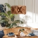 bali & pari Jeneth Natural Rattan Pendant Lampshade - Coastal Boho Ceiling Light Cover with Handcrafted Geometric Design - BSOF247-FT16-Lamp Shade