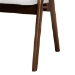 Baxton Studio Virden Boucle Upholstered Dining Chair Set of 2- Mid-Century Modern Armchair with Solid Wood Frame and Curved Open-Back Design, Walnut Brown and White - BSOVirden-White Boucle/Walnut-DC