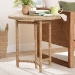 bali & pari Fumito Handwoven Seagrass End Table - Round Boho Side Table with Wrapped Frame, Handmade Coastal Decor for Living Room or Sun Room - BSOF248-FT1-Seagrass-ET