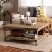 bali & pari Ganit Handwoven Seagrass Coffee Table - Square Center Table with Wrapped Frame and Lower Shelf, Coastal Boho Accent Furniture for Living Room or Lounge - BSOF248-FT5-Seagrass-Coffee Table