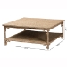 bali & pari Ganit Handwoven Seagrass Coffee Table - Square Center Table with Wrapped Frame and Lower Shelf, Coastal Boho Accent Furniture for Living Room or Lounge - BSOF248-FT5-Seagrass-Coffee Table