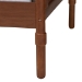 Baxton Studio Carmiya Scalloped Daybed - Twin Size Wooden Frame with Rattan Panels, Arched Boho Coastal Style Bed for Living Room or Guest Bedroom - BSOMG0211-Walnut Rattan-Daybed-Twin