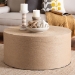 bali & pari Lapis Handwoven Jute Coffee Table - Boho Round Centerpiece with Natural Fiber Texture, Handcrafted Coastal Design for Living Room or Lounge Spaces - BSOF248-FT9-Seagrass-Round-Coffee Table