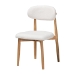 Baxton Studio Emily 5-Piece Dining Set - Solid Wood Rectangular Table with Boucle Upholstered Chairs, Mid-Century Modern Dining Furniture for Kitchen or Dining Room, Natural and White - BSOEmily-White Boucle/Natural-5PC Dining Set